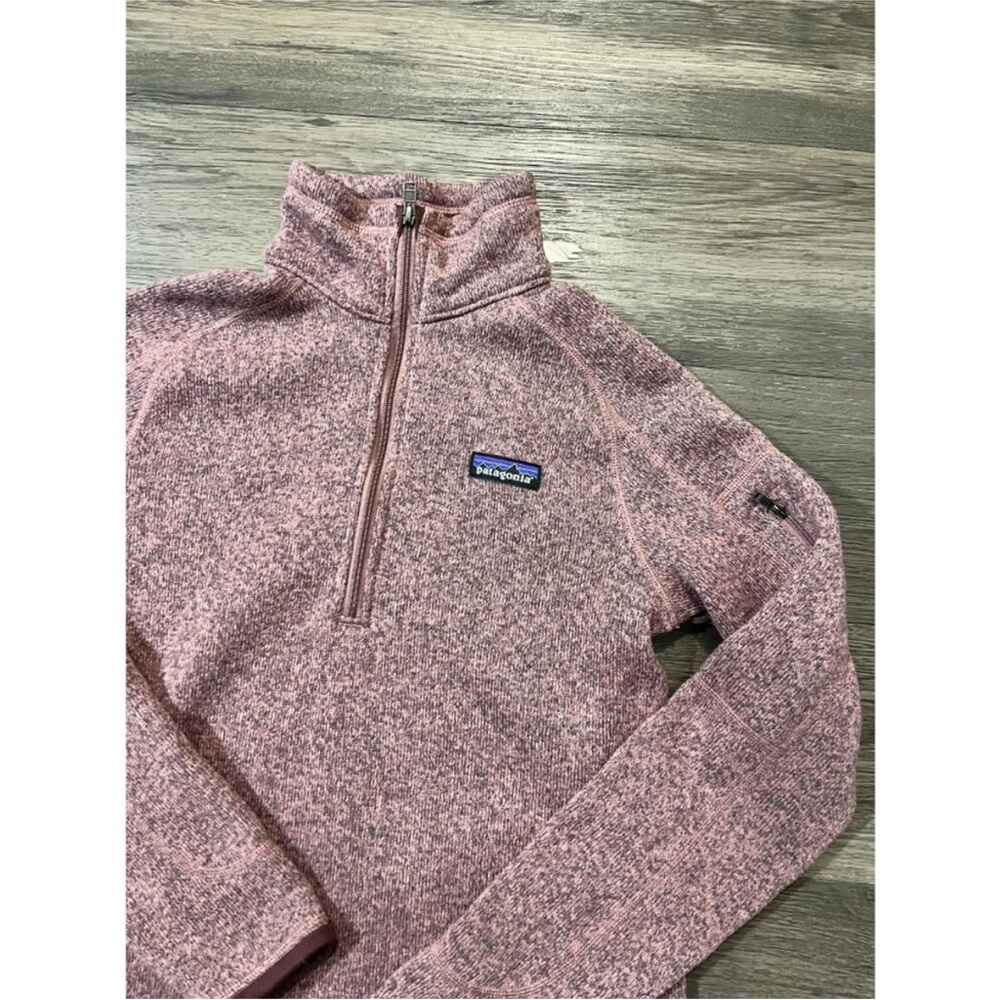 Womens Better Sweater® 1/4-Zip in Kiln Pink Size Small Athleisure Heritage - Picture 2 of 6
